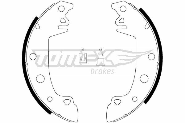 Sada brzdových čelistí TOMEX Brakes